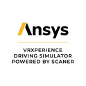 Logo of Ansys VRXPERIENCE Driving Simulator powered by SCANeR